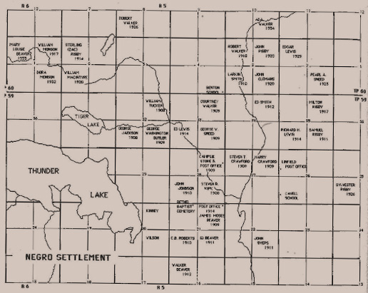 Map of the original settlements in Campsie